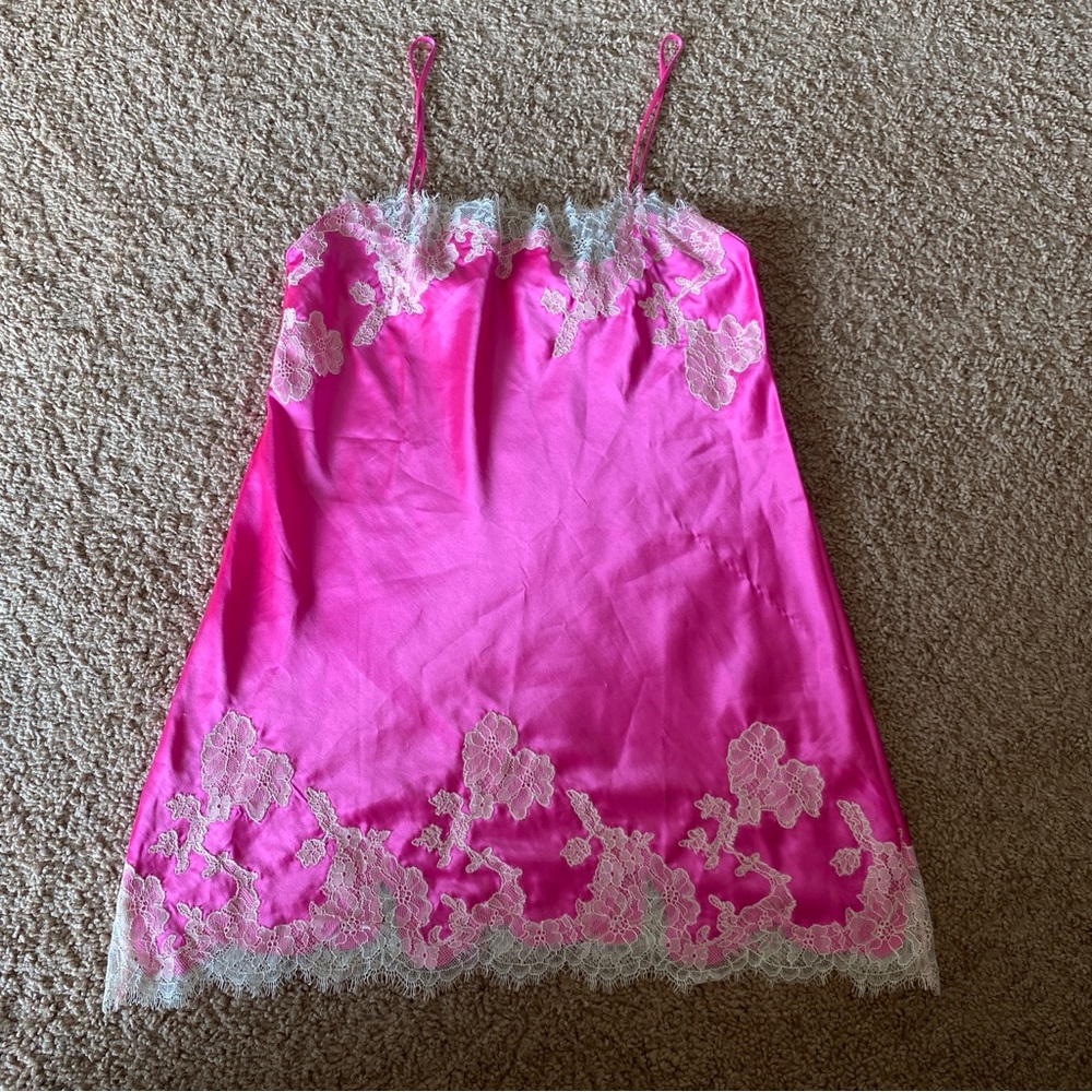 Victoria's Secret Hot Pink Slip Dress